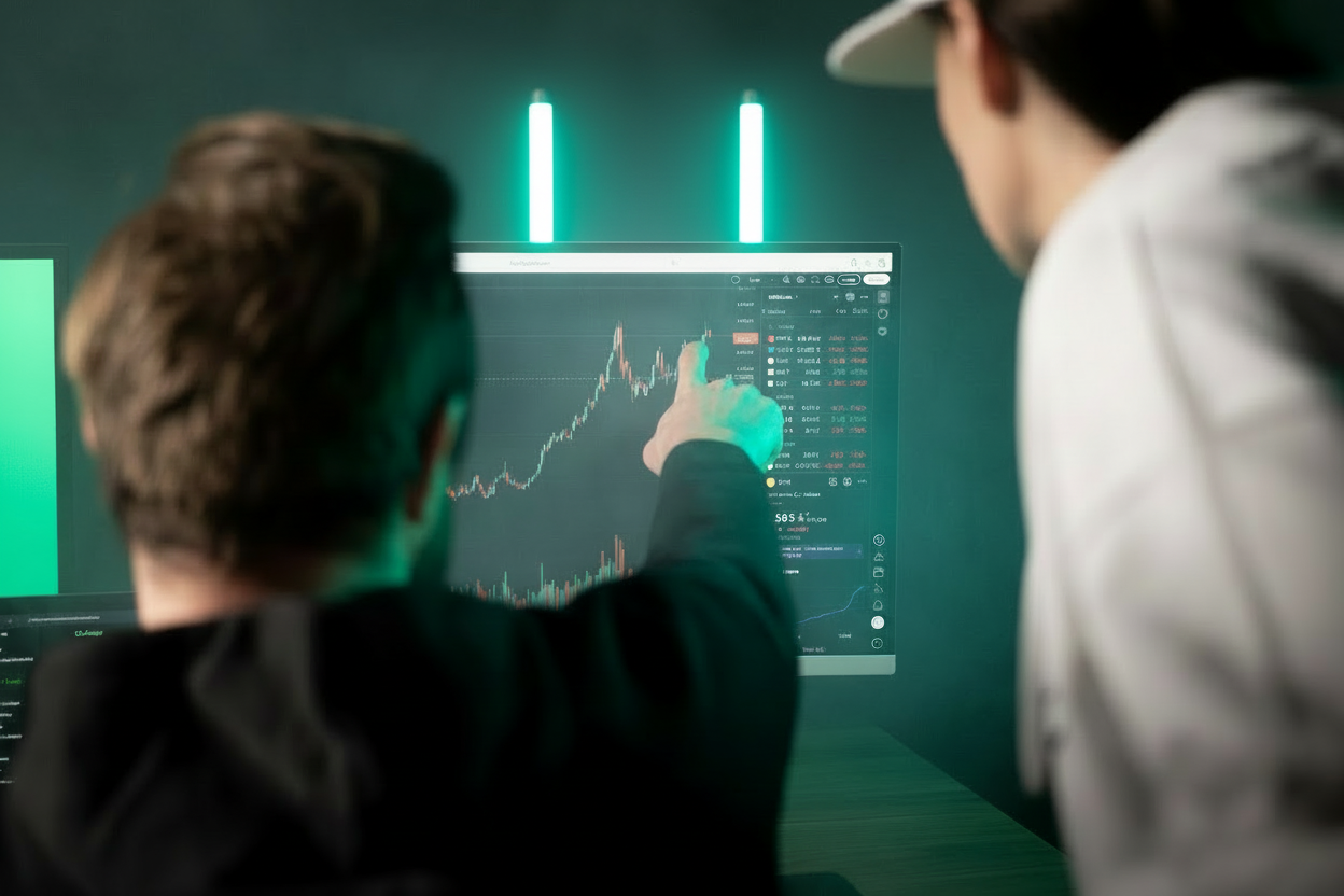 Firefly_Gemini Flash_dej za monitor neony v tyrkysové barvě ale ne jako ohraničení monitoru ale za monito 519068